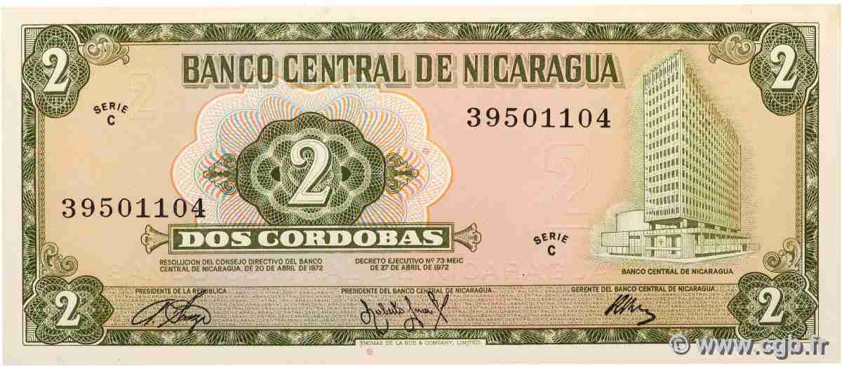 2 Cordobas NICARAGUA 1972 P.121a q.FDC