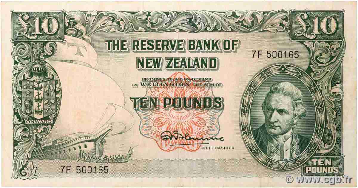 10 Pounds NEUSEELAND
1956 P.161c fSS