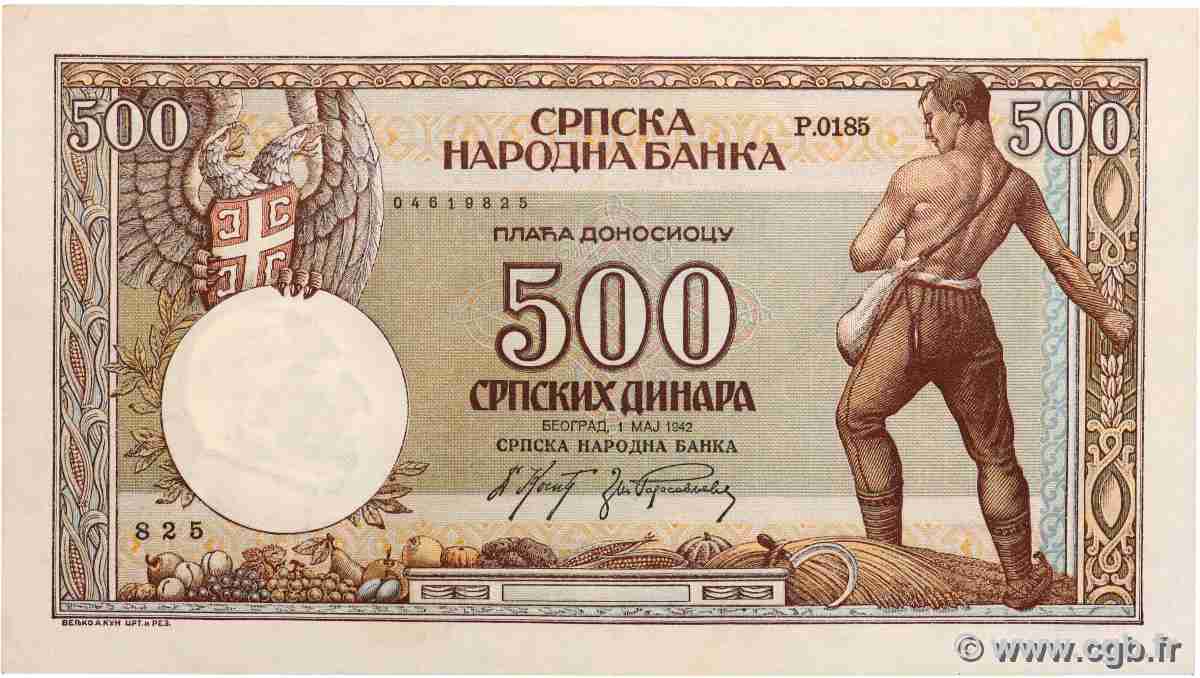 500 Dinara SERBIEN 1942 P.31 VZ
