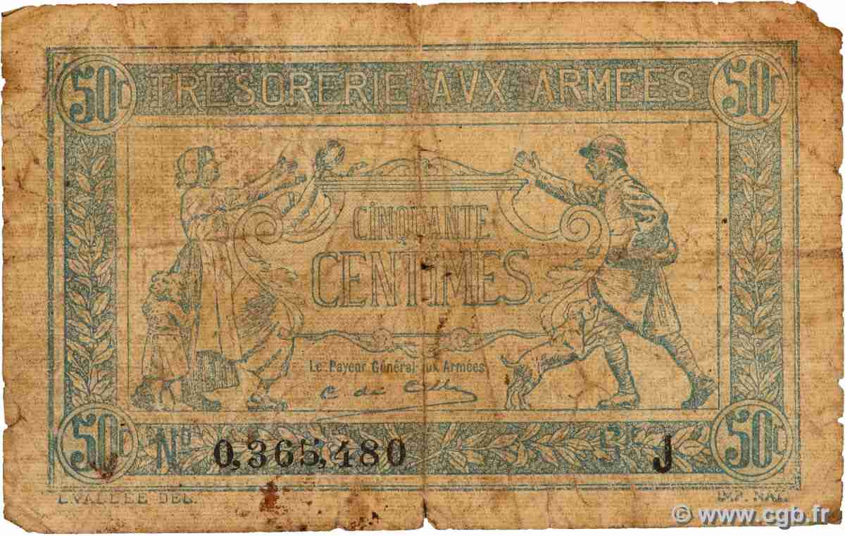 50 Centimes TRÉSORERIE AUX ARMÉES 1917 FRANKREICH 1917 VF.01.10 SGE