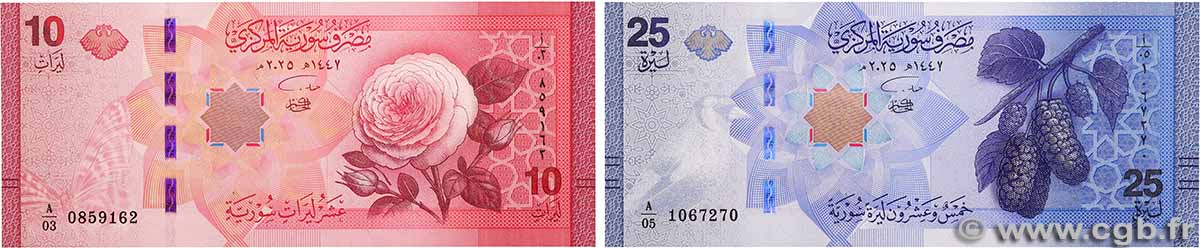 10 et 25 Pounds SYRIEN 2025 P.119 et P.120 ST