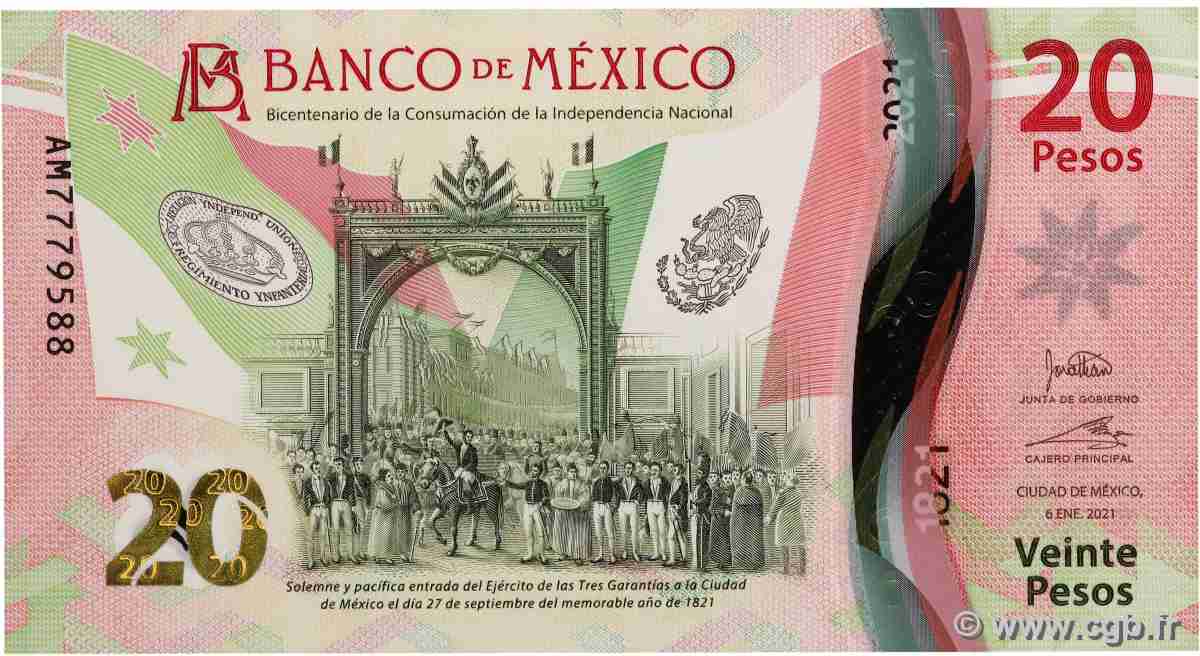 20 Pesos Commémoratif MEXICO 2021 P.132 ST