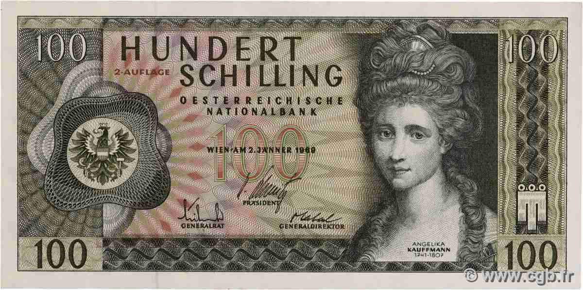 100 Schilling ÖSTERREICH 1969 P.146 fST