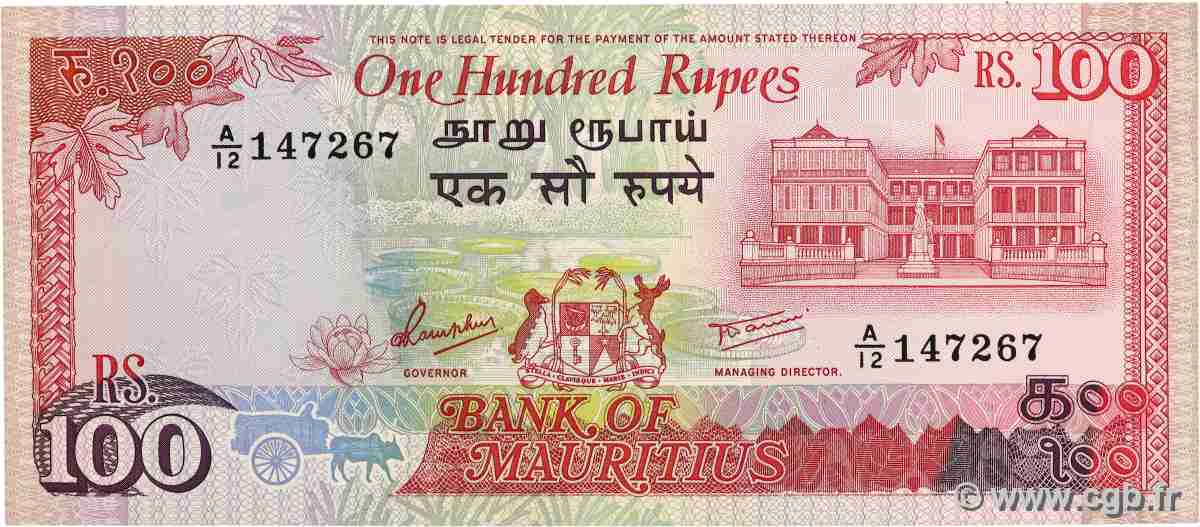 100 Rupees MAURITIUS 1986 P.38 SS