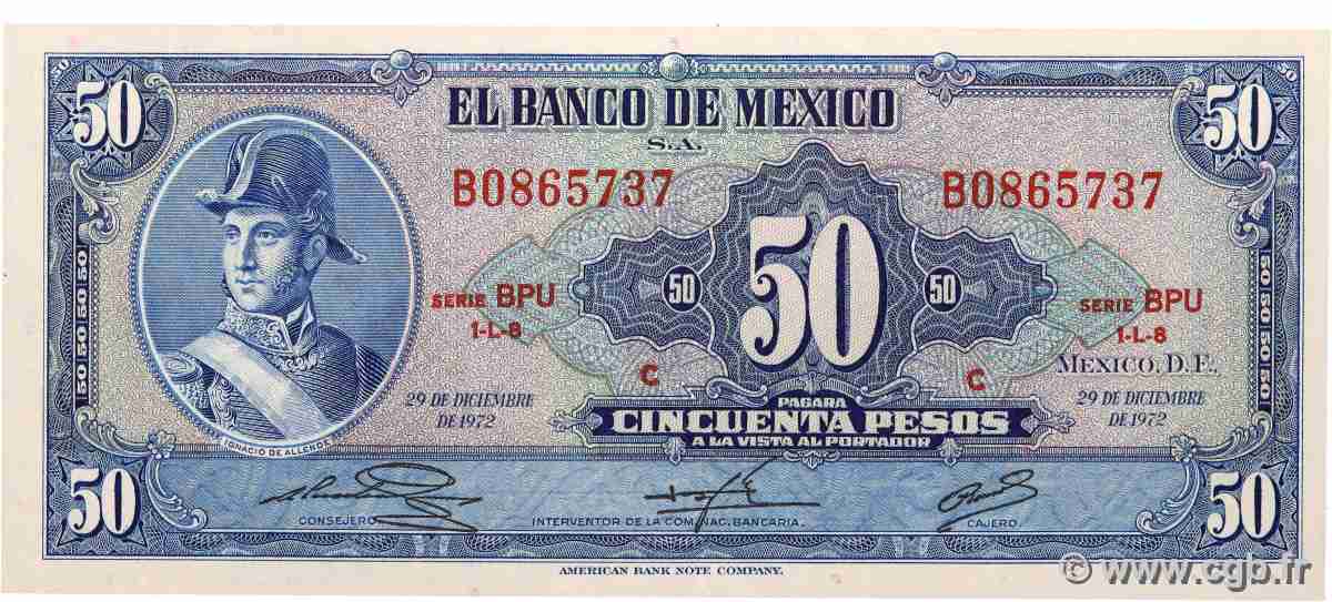 50 Pesos MEXICO 1972 P.049u ST
