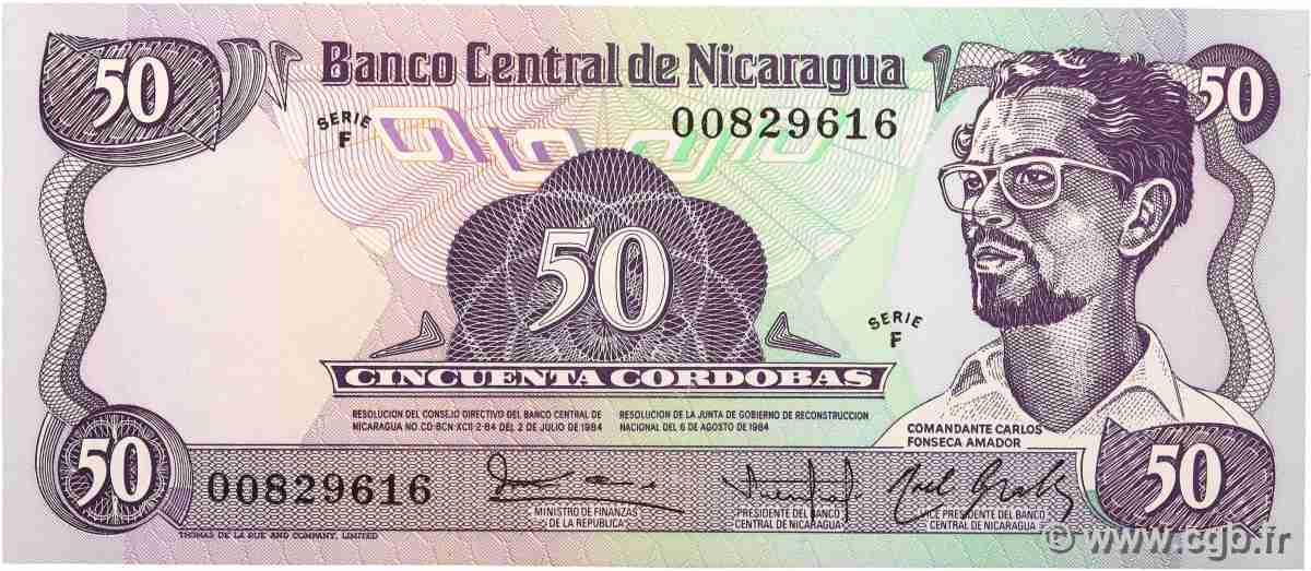 50 Cordobas NICARAGUA 1985 P.140 FDC