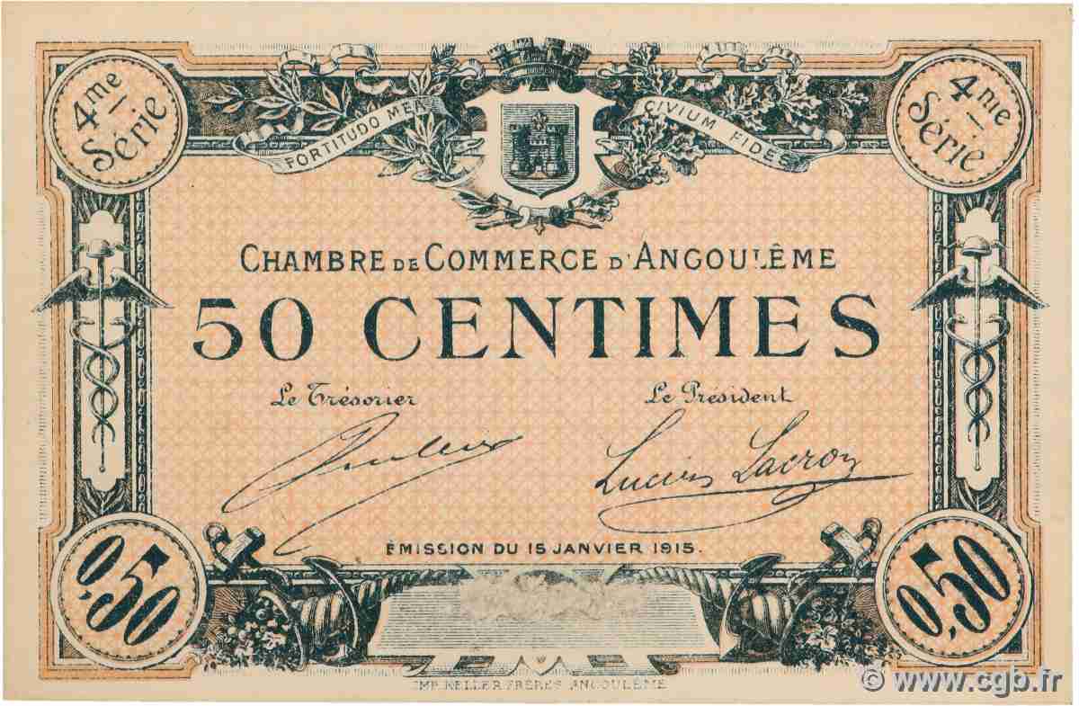 50 Centimes Épreuve FRANCE Regionalismus und verschiedenen Angoulême 1915 JP.009.20 fST+