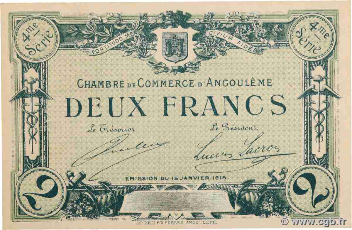 2 Francs Épreuve FRANCE Regionalismus und verschiedenen Angoulême 1915 JP.009.22 ST