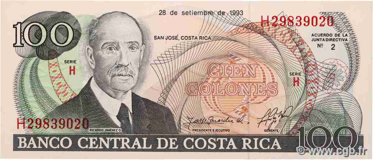 100 Colones COSTA RICA 1993 P.261a FDC
