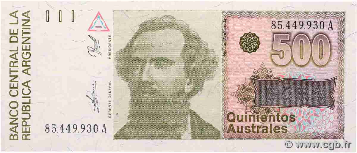 500 Australes ARGENTINIEN 1990 P.328b fST+