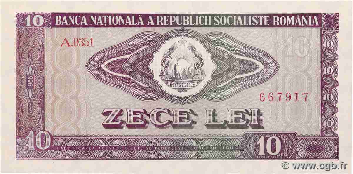 10 Lei ROMANIA 1966 P.094a FDC