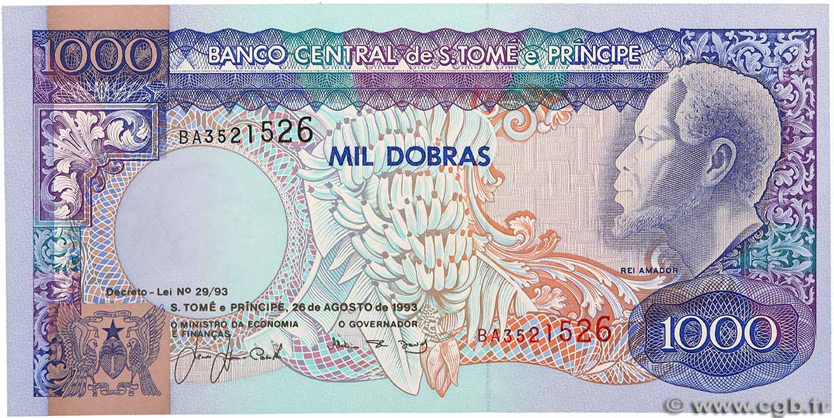 1000 Dobras SAINT THOMAS et PRINCE 1993 P.64 NEUF
