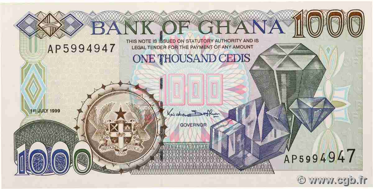 1000 Cedis GHANA 1999 P.32b NEUF