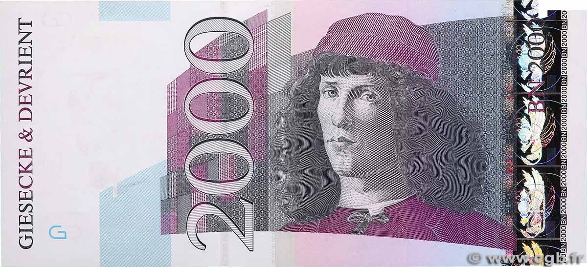 2000 (Mark ?) Épreuve GERMAN FEDERAL REPUBLIC 2000 P.- ST