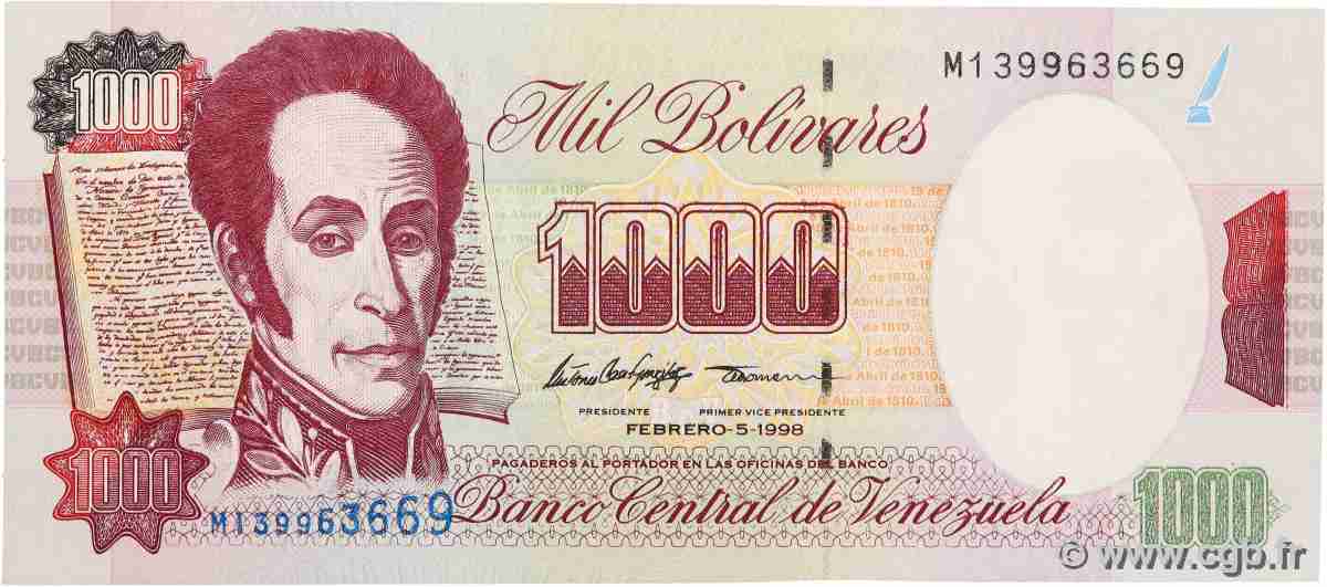 1000 Bolivares VENEZUELA 1998 P.076c ST