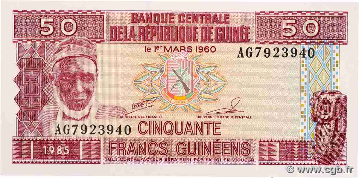 50 Francs Guinéens GUINEA 1985 P.29a ST