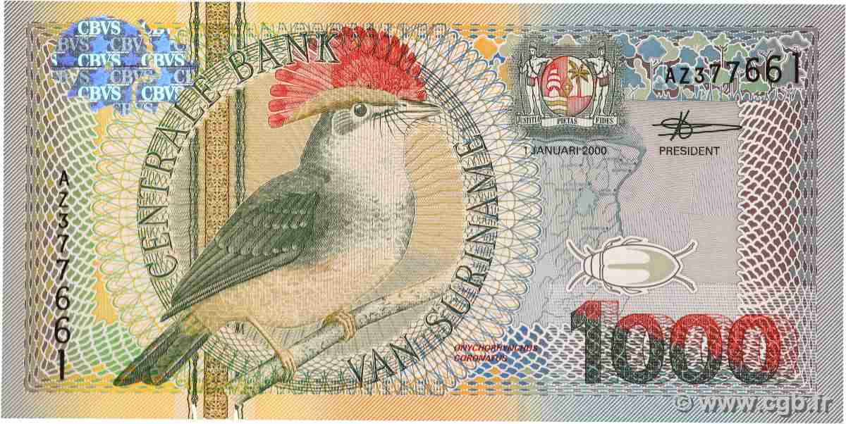 1000 Gulden SURINAM 2000 P.151 ST