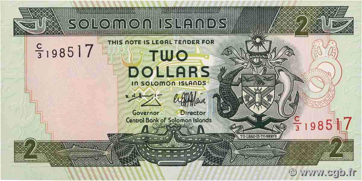 2 Dollars SOLOMON-INSELN 1997 P.18 ST
