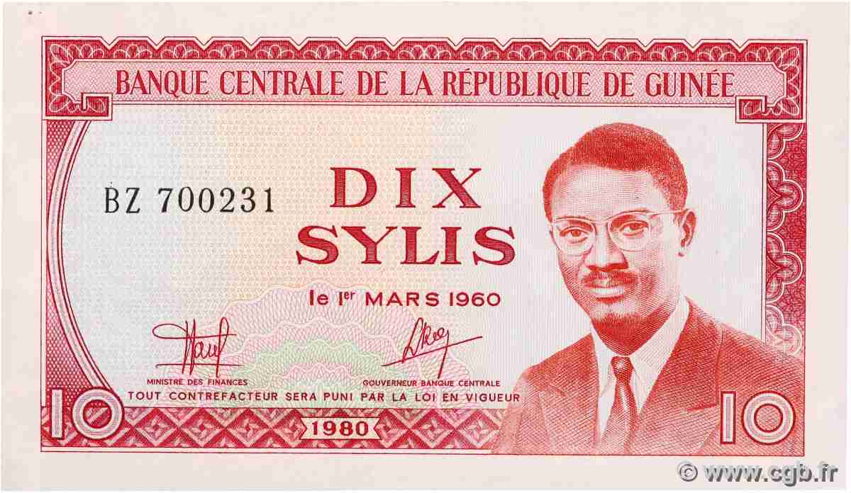 10 Sylis GUINÉE 1980 P.23 NEUF