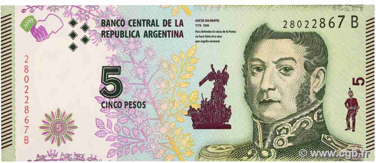 5 Pesos ARGENTINA 2015 P.359 FDC