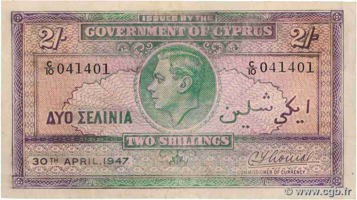 2 Shillings CYPRUS 1947 P.21 VF-