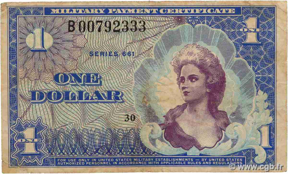 1 Dollar Remplacement UNITED STATES OF AMERICA 1968 P.M068r F
