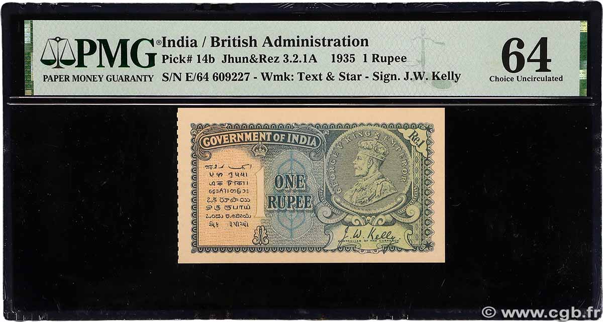 1 Rupee INDIA
1935 P.014b SC+