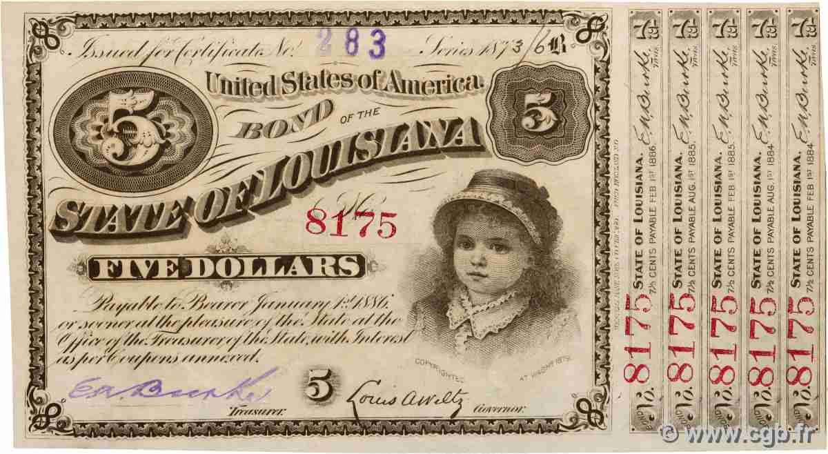 5 Dollars UNITED STATES OF AMERICA 1878 P.- AU+