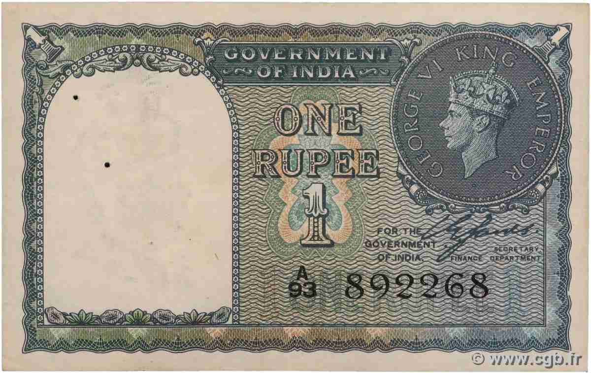 1 Rupee INDIA 1940 P.025a XF