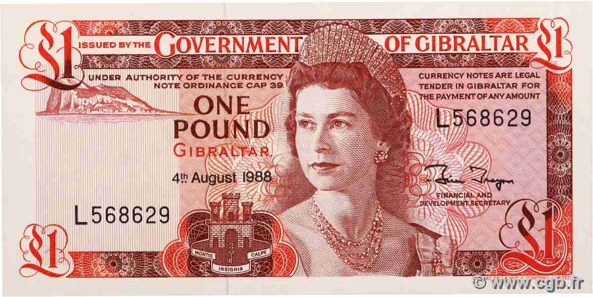 1 Pound GIBRALTAR 1988 P.20e NEUF
