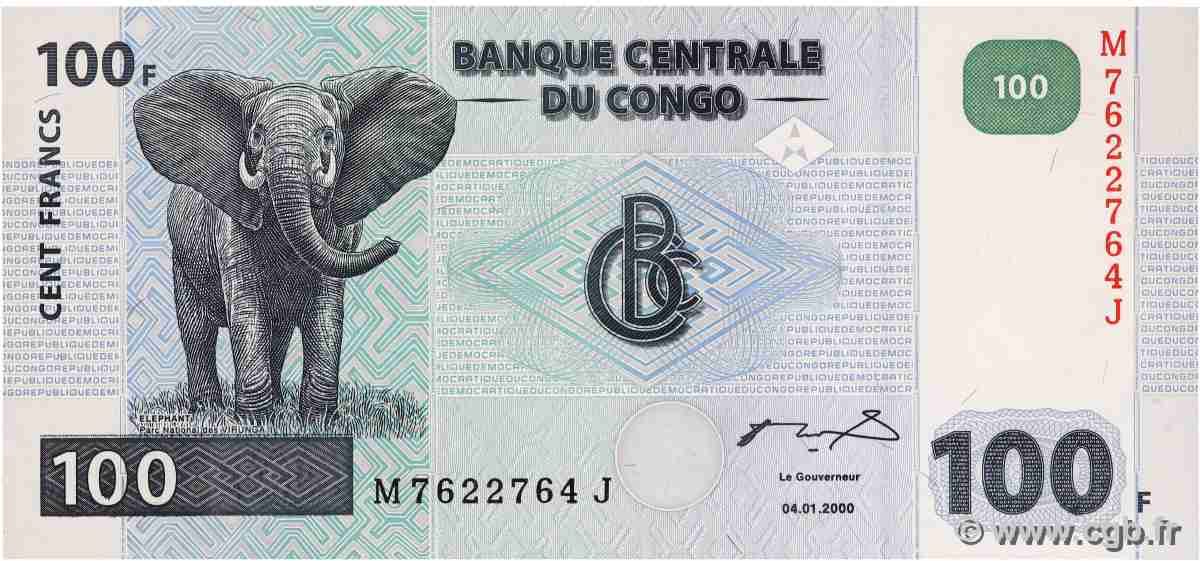 100 Francs RÉPUBLIQUE DÉMOCRATIQUE DU CONGO 2000 P.092a NEUF