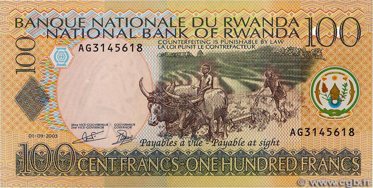 100 Francs RWANDA 2003 P.29b NEUF