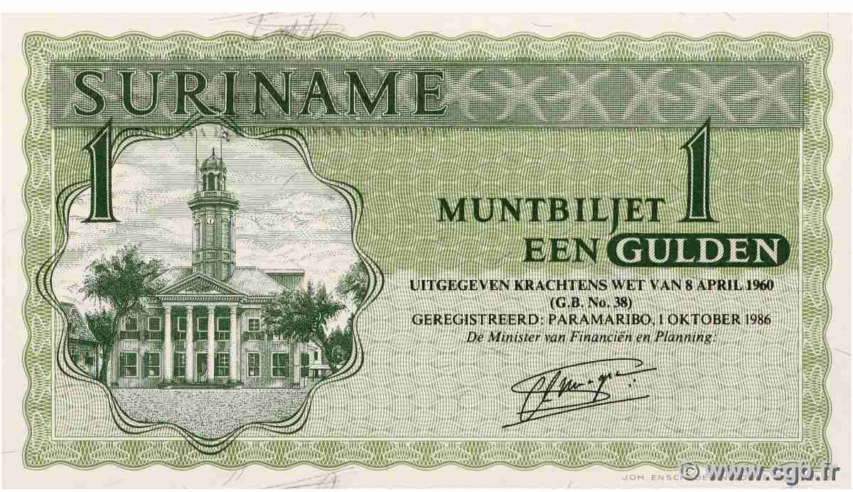 1 Gulden SURINAM 1986 P.116i ST