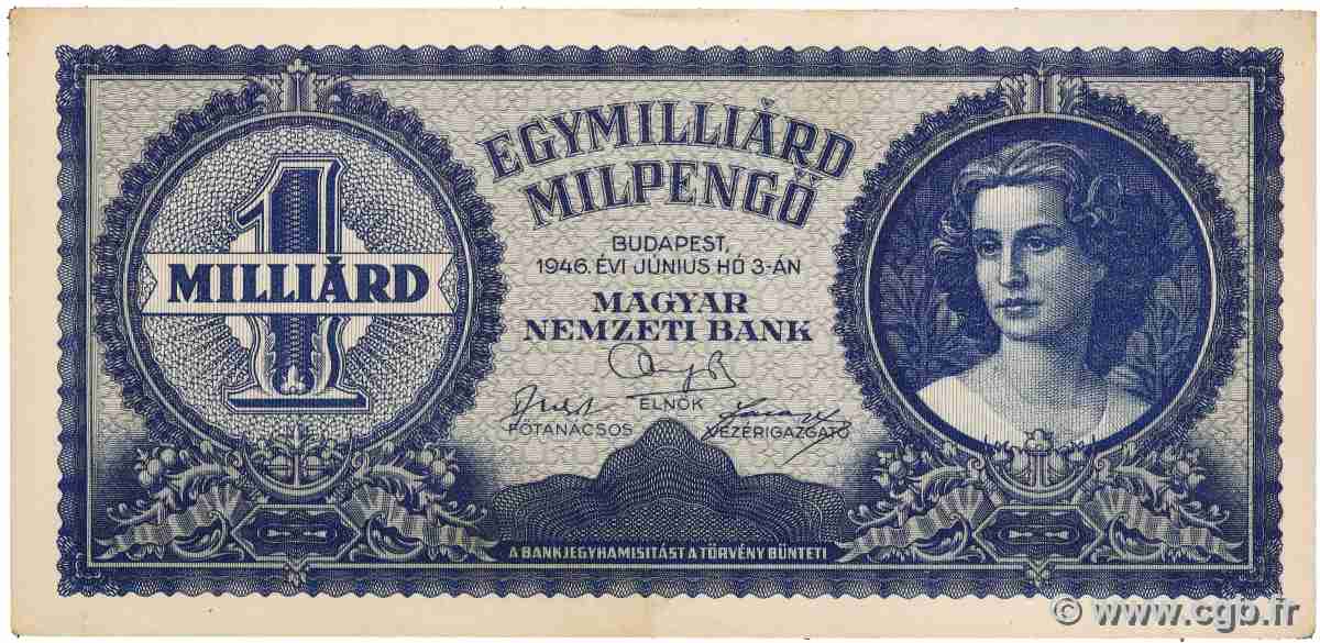 1000000000 Milpengö HONGRIE 1946 P.131 SUP+
