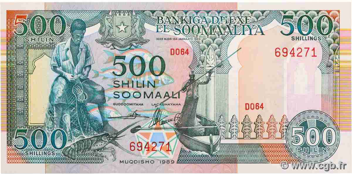 500 Shilin SOMALIE 1989 P.36a NEUF