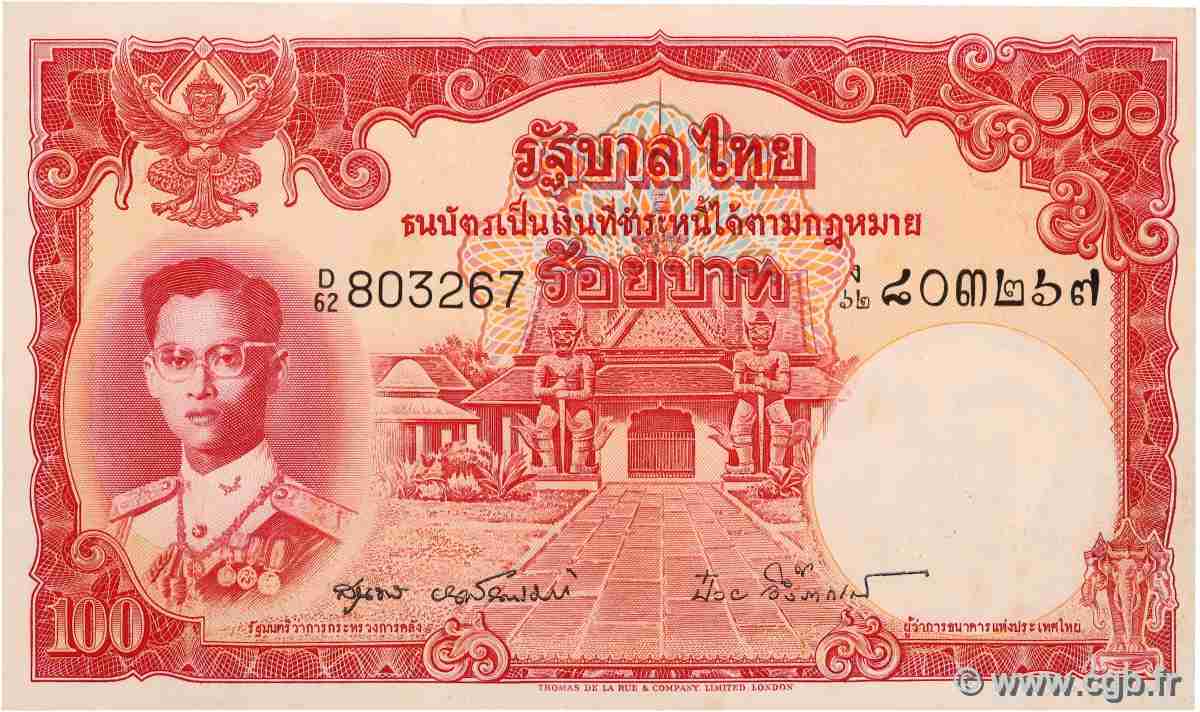 100 Baht THAILAND 1955 P.078d XF