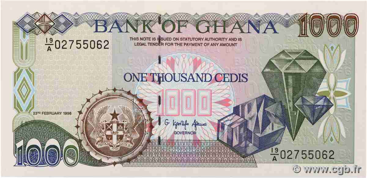 1000 Cedis GHANA 1996 P.29b UNC