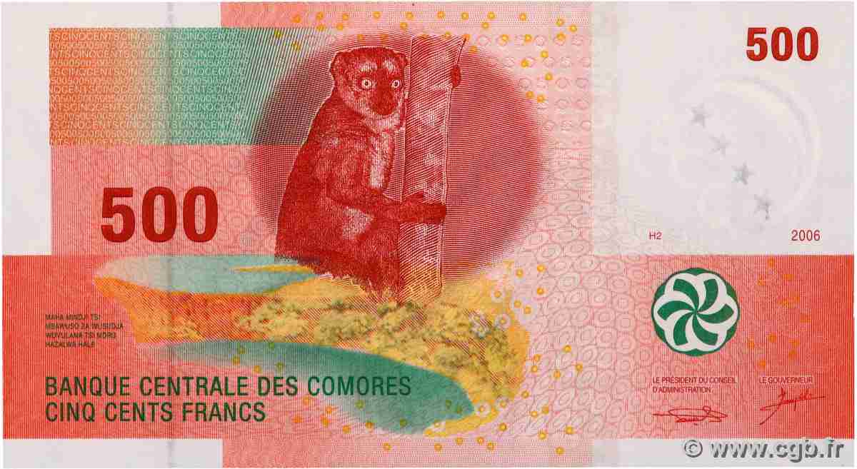 500 Francs COMOROS 2006 P.15c UNC