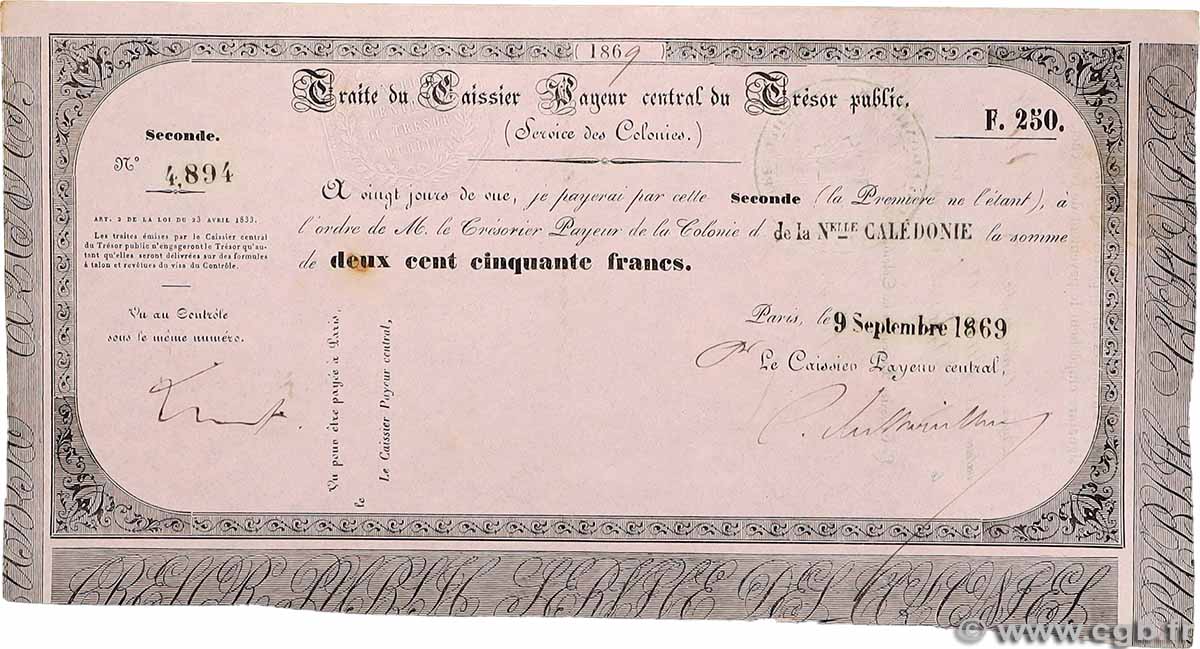 250 Francs NOUVELLE CALÉDONIE 1869 NC.69.250 SPL