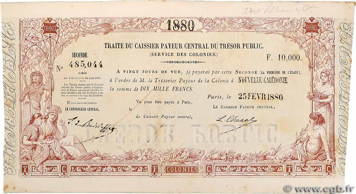 10000 Francs NEW CALEDONIA 1880 NC.80.10000 XF