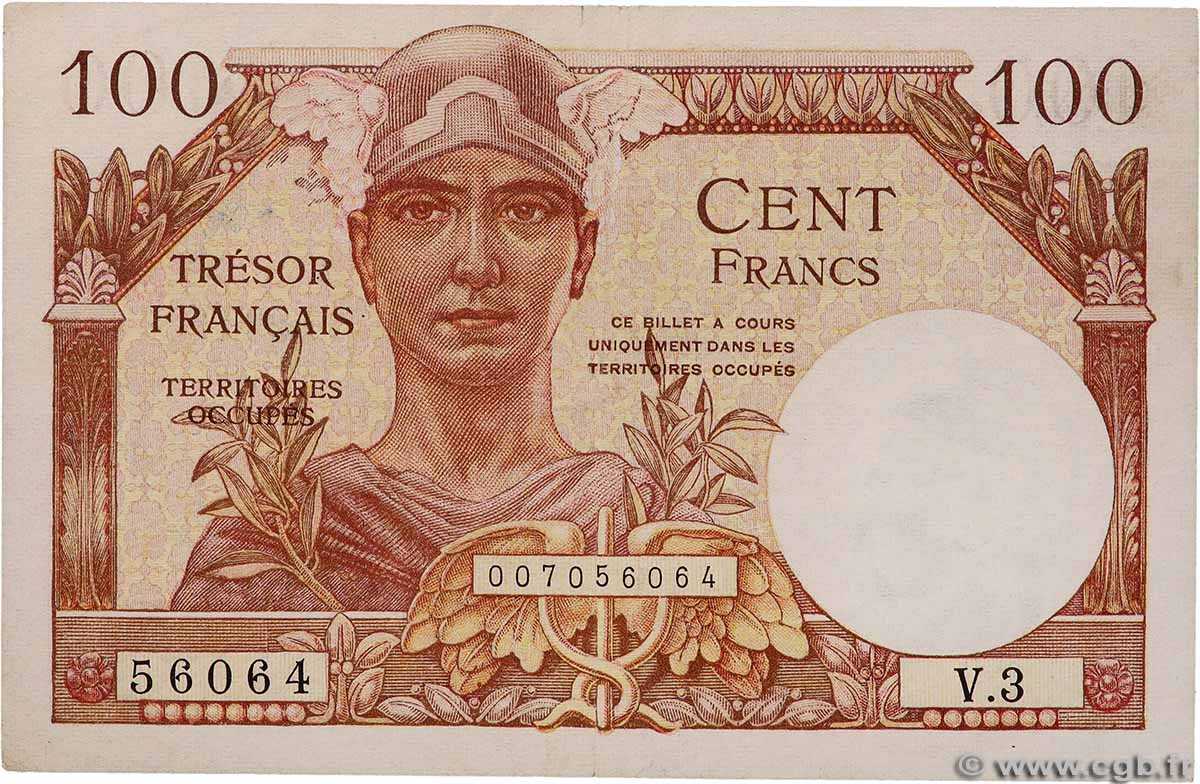 100 Francs TRÉSOR FRANÇAIS FRANCE 1947 VF.32.03 VF