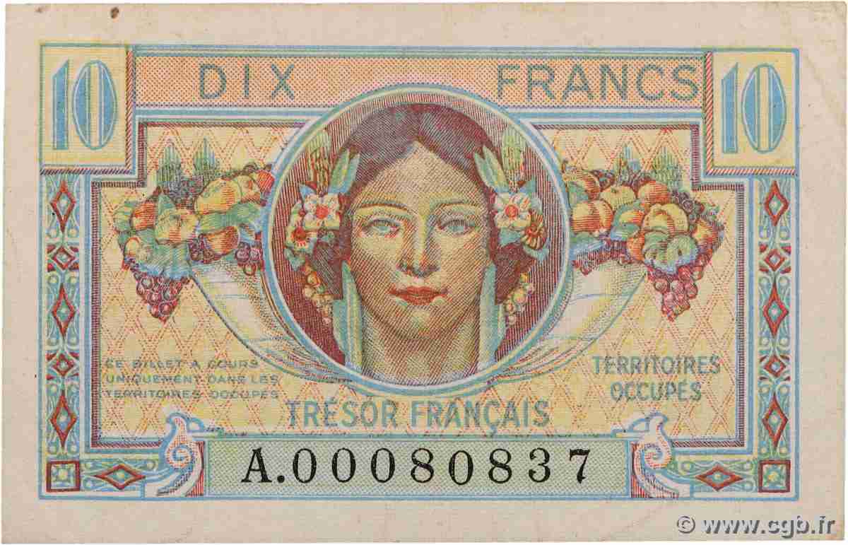 10 Francs TRÉSOR FRANÇAIS FRANCE 1947 VF.30.01 VF