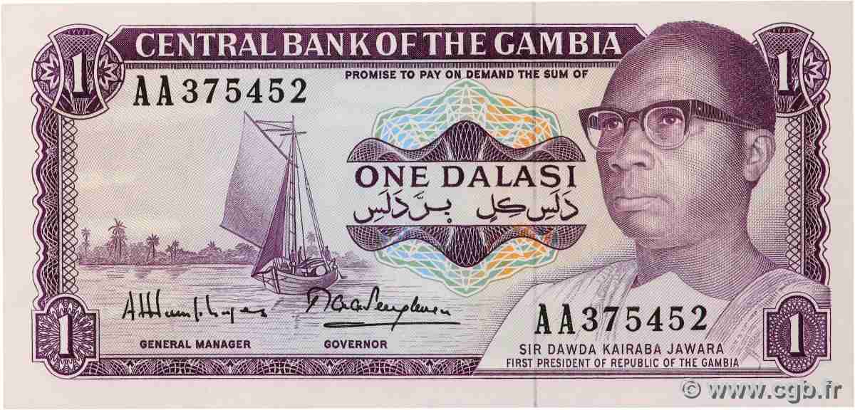 1 Dalasi GAMBIE 1971 P.04g NEUF