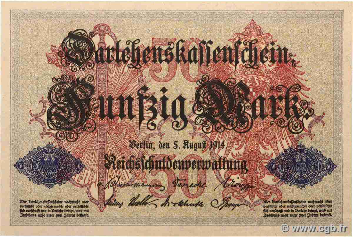 50 Mark DEUTSCHLAND 1914 P.049b fST+