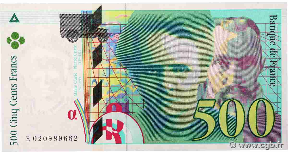 500 Francs PIERRE ET MARIE CURIE FRANKREICH 1994 F.76.01 ST