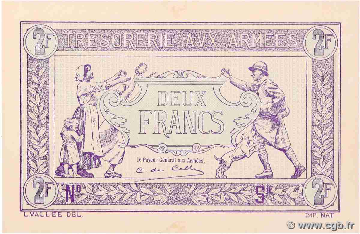 2 Francs TRÉSORERIE AUX ARMÉES Épreuve FRANCE 1919 VF.05.00Ec AU+