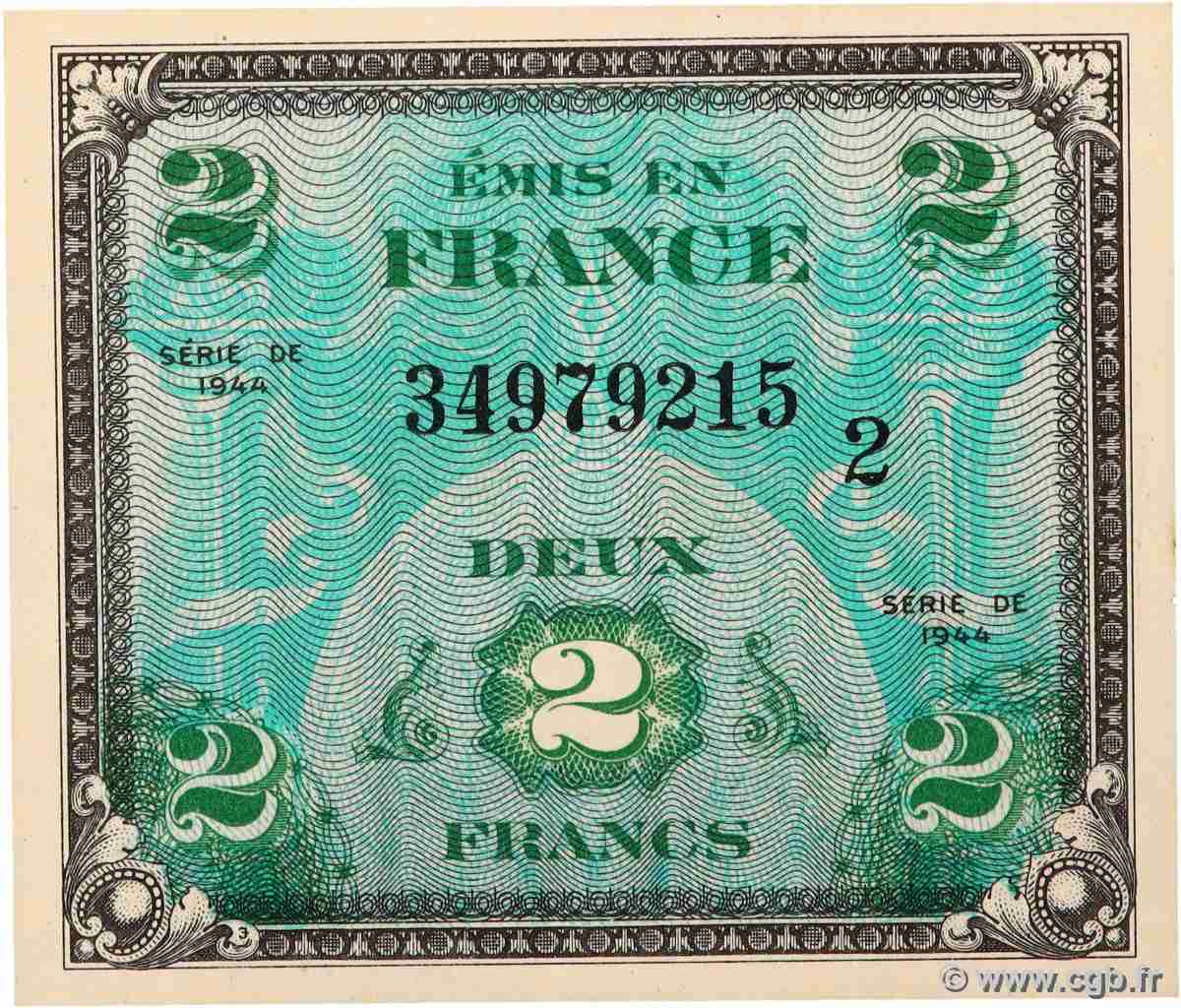 2 Francs DRAPEAU FRANKREICH 1944 VF.16.02 VZ