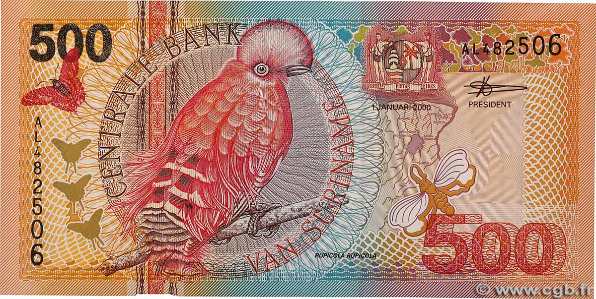 500 Gulden SURINAM 2000 P.150 ST