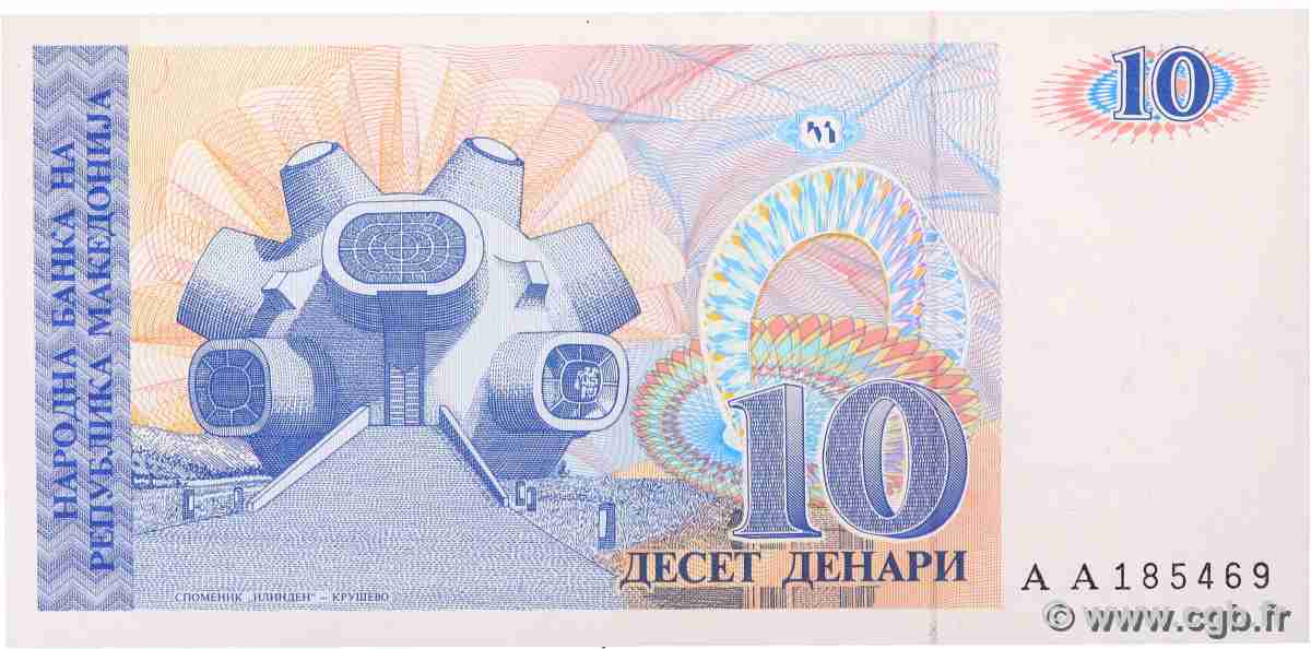 10 Denari NORDMAZEDONIA 1993 P.09a ST