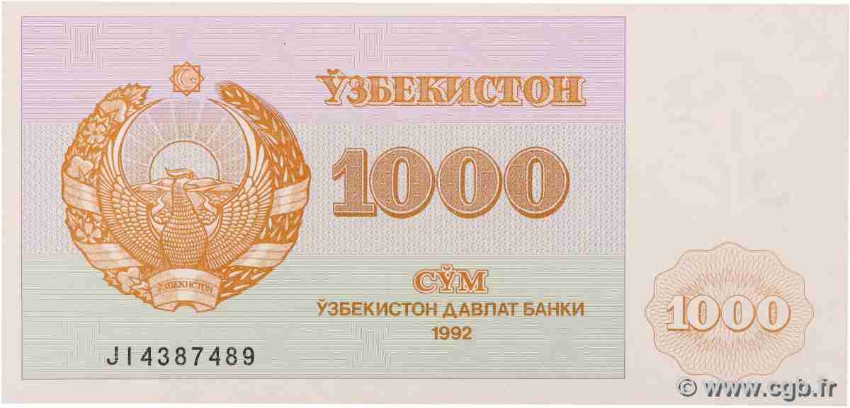 1000 Sum OUZBEKISTAN 1992 P.70b NEUF